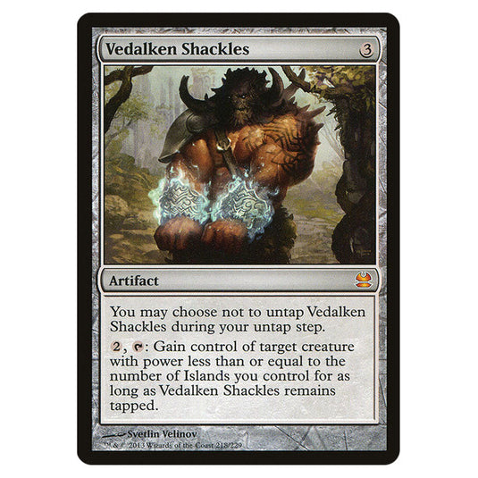 Vedalken Shackles 218 card from the Magic The Gathering set Modern Masters (MMA)
