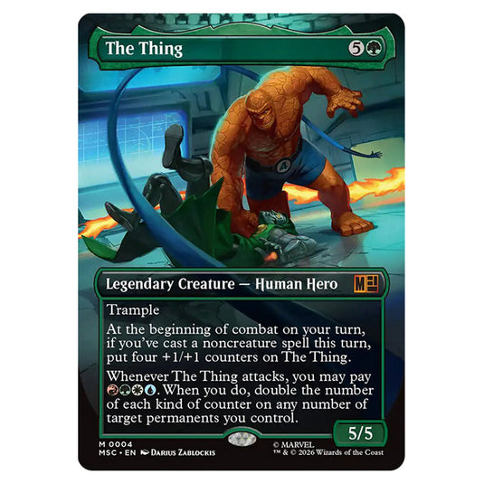 The Thing 0004 card from the Magic The Gathering set Marvel Super Heroes Commander