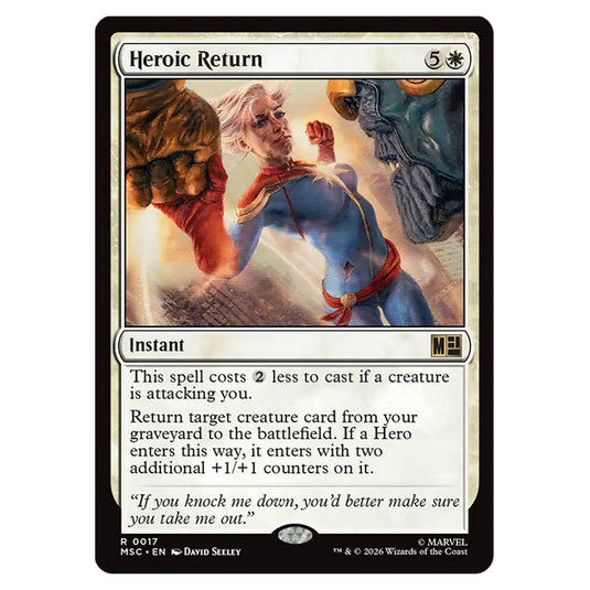 Heroic Return 0017 card from the Magic The Gathering set Marvel Super Heroes Commander