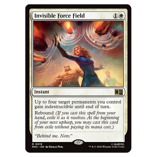 Invisible Force Field 0019 card from the Magic The Gathering set Marvel Super Heroes Commander