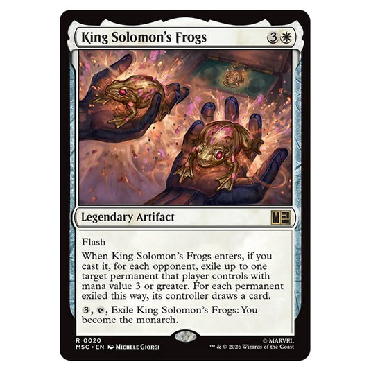 King Solomon's Frogs 0020 card from the Magic The Gathering set Marvel Super Heroes Commander