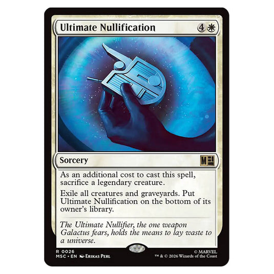 Ultimate Nullification 0026 card from the Magic The Gathering set Marvel Super Heroes Commander