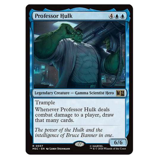 Professor Hulk 0037 card from the Magic The Gathering set Marvel Super Heroes Commander