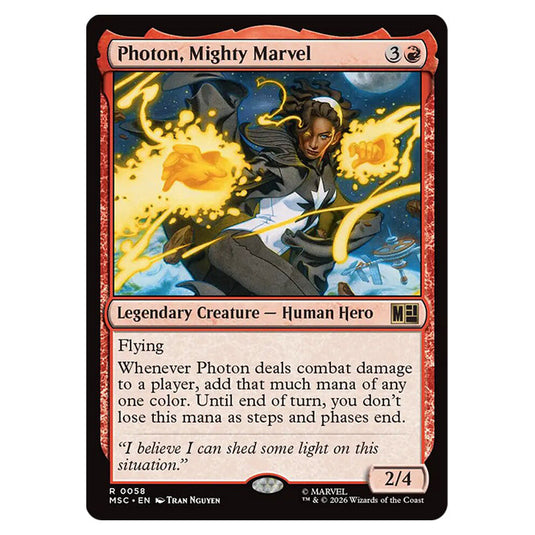 Photon, Mighty Marvel 0058 card from the Magic The Gathering set Marvel Super Heroes Commander