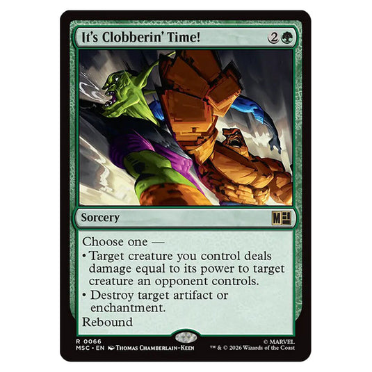 It's Clobberin' Time! 0066 card from the Magic The Gathering set Marvel Super Heroes Commander