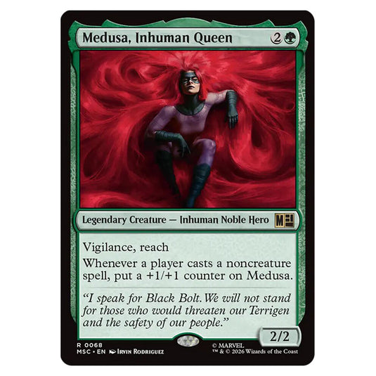 Medusa, Inhuman Queen 0068 card from the Magic The Gathering set Marvel Super Heroes Commander