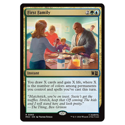 First Family 0083 card from the Magic The Gathering set Marvel Super Heroes Commander