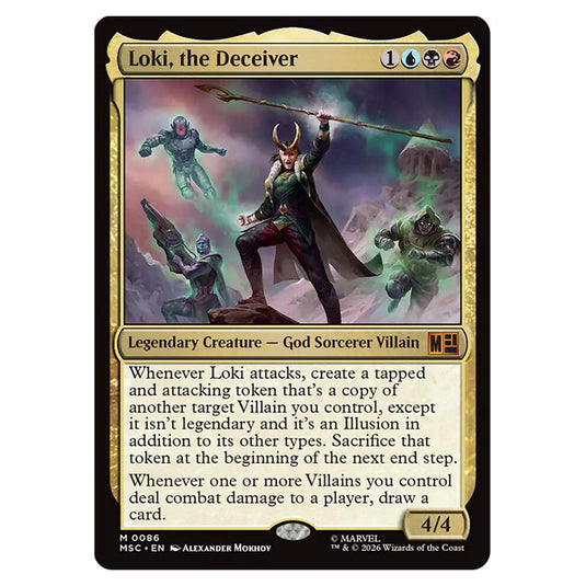 Loki, the Deceiver 0086 card from the Magic The Gathering set Marvel Super Heroes Commander