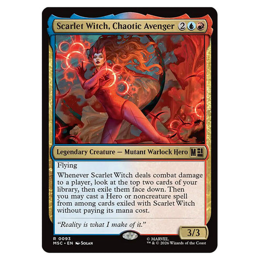 Scarlet Witch, Chaotic Avenger 0093 card from the Magic The Gathering set Marvel Super Heroes Commander