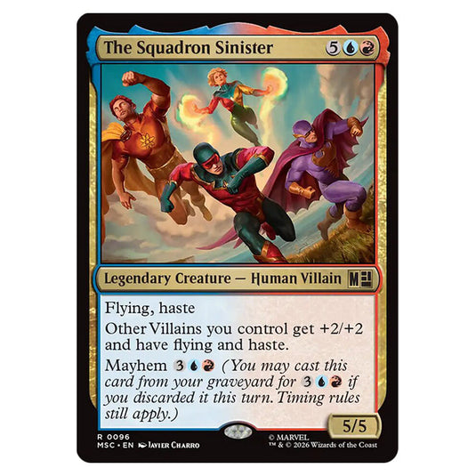 The Squadron Sinister 0096 card from the Magic The Gathering set Marvel Super Heroes Commander