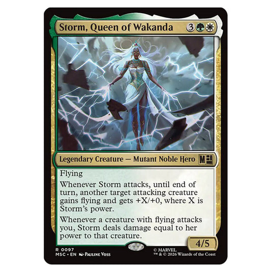 Storm, Queen of Wakanda 0097 card from the Magic The Gathering set Marvel Super Heroes Commander