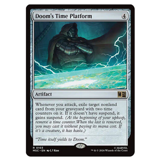 Doom's Time Platform 0103 card from the Magic The Gathering set Marvel Super Heroes Commander
