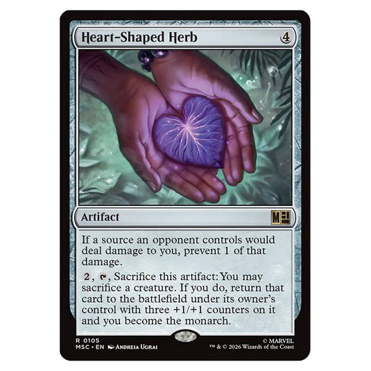 Heart-Shaped Herb 0105 card from the Magic The Gathering set Marvel Super Heroes Commander