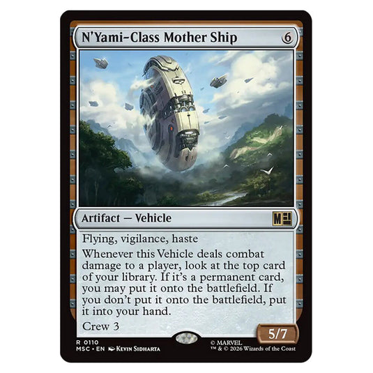 N'Yami-Class Mother Ship 0110 card from the Magic The Gathering set Marvel Super Heroes Commander