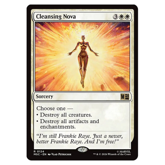 Cleansing Nova 0124 card from the Magic The Gathering set Marvel Super Heroes Commander
