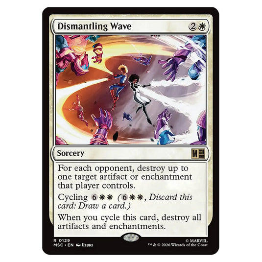 Dismantling Wave 0129 card from the Magic The Gathering set Marvel Super Heroes Commander