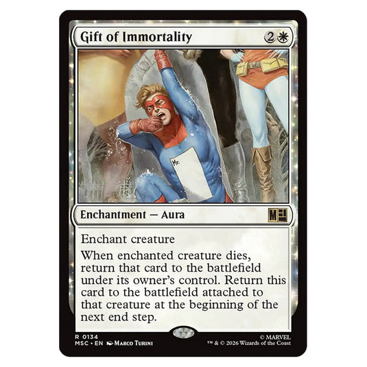 Gift of Immortality 0134 card from the Magic The Gathering set Marvel Super Heroes Commander
