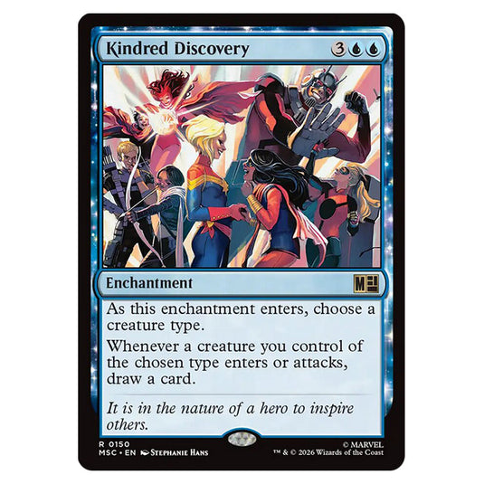 Kindred Discovery 0150 card from the Magic The Gathering set Marvel Super Heroes Commander