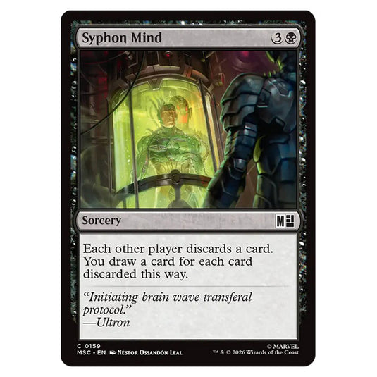 Syphon Mind 0159 card from the Magic The Gathering set Marvel Super Heroes Commander