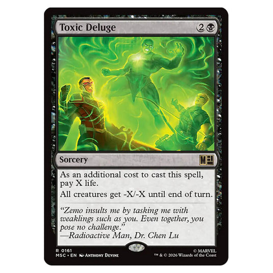 Toxic Deluge 0161 card from the Magic The Gathering set Marvel Super Heroes Commander