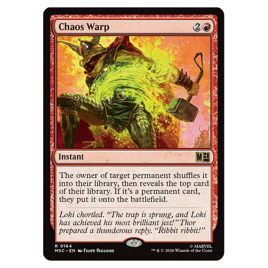 Chaos Warp 0164 card from the Magic The Gathering set Marvel Super Heroes Commander