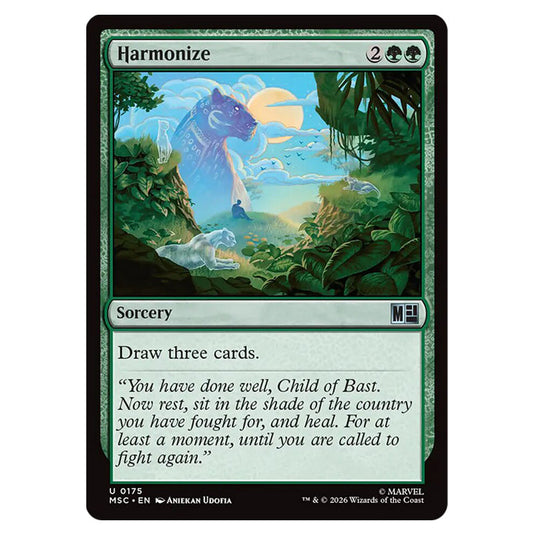 Harmonize 0175 card from the Magic The Gathering set Marvel Super Heroes Commander