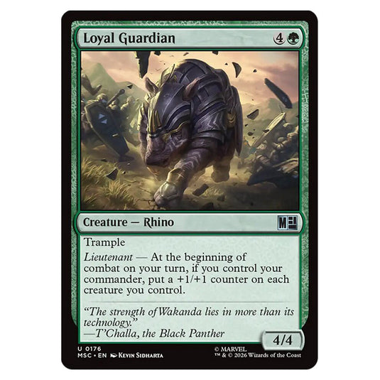 Loyal Guardian 0176 card from the Magic The Gathering set Marvel Super Heroes Commander