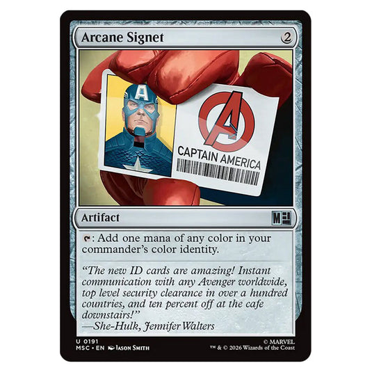 Arcane Signet 0191 card from the Magic The Gathering set Marvel Super Heroes Commander
