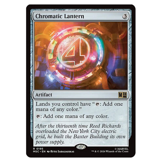 Chromatic Lantern 0195 card from the Magic The Gathering set Marvel Super Heroes Commander