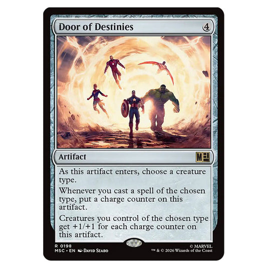 Door of Destinies 0198 card from the Magic The Gathering set Marvel Super Heroes Commander