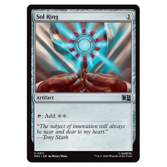 Sol Ring 0211 card from the Magic The Gathering set Marvel Super Heroes Commander
