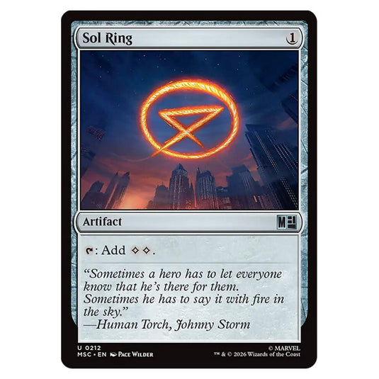 Sol Ring 0212 card from the Magic The Gathering set Marvel Super Heroes Commander