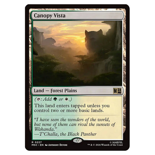 Canopy Vista 0227 card from the Magic The Gathering set Marvel Super Heroes Commander