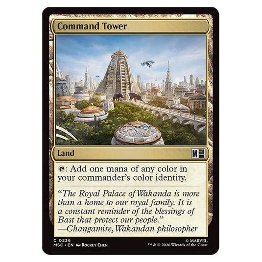 Command Tower 0236 card from the Magic The Gathering set Marvel Super Heroes Commander