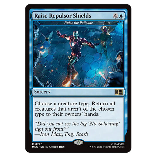 Raise the Palisade 0278 card from the Magic The Gathering set Marvel Super Heroes Commander