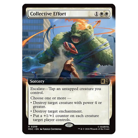 Collective Effort 0299 card from the Magic The Gathering set Marvel Super Heroes Commander