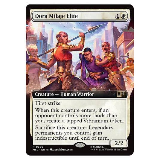 Dora Milaje Elite 0302 card from the Magic The Gathering set Marvel Super Heroes Commander