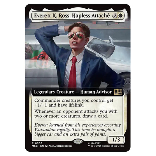 Everett K. Ross, Hapless Attaché 0303 card from the Magic The Gathering set Marvel Super Heroes Commander