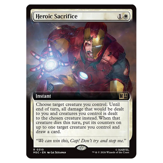 Heroic Sacrifice 0310 card from the Magic The Gathering set Marvel Super Heroes Commander