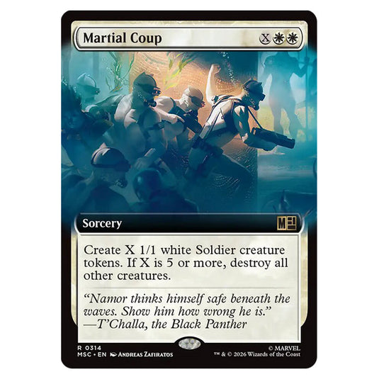 Martial Coup 0314 card from the Magic The Gathering set Marvel Super Heroes Commander