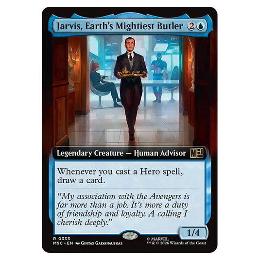 Jarvis, Earth's Mightiest Butler 0333 card from the Magic The Gathering set Marvel Super Heroes Commander