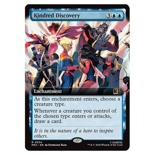 Kindred Discovery 0334 card from the Magic The Gathering set Marvel Super Heroes Commander