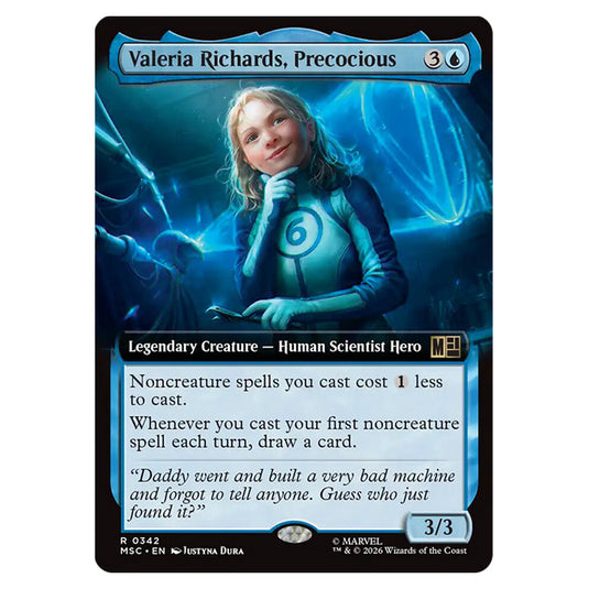 Valeria Richards, Precocious 0342 card from the Magic The Gathering set Marvel Super Heroes Commander