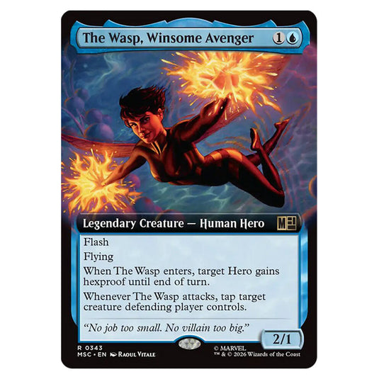 The Wasp, Winsome Avenger 0343 card from the Magic The Gathering set Marvel Super Heroes Commander
