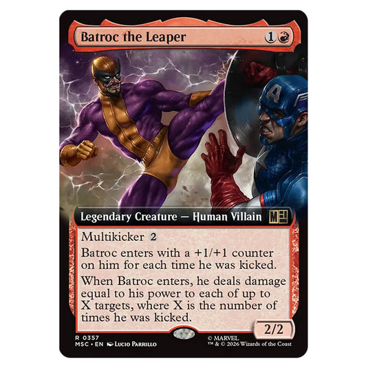 Batroc the Leaper 0357 card from the Magic The Gathering set Marvel Super Heroes Commander