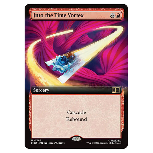 Into the Time Vortex 0363 card from the Magic The Gathering set Marvel Super Heroes Commander