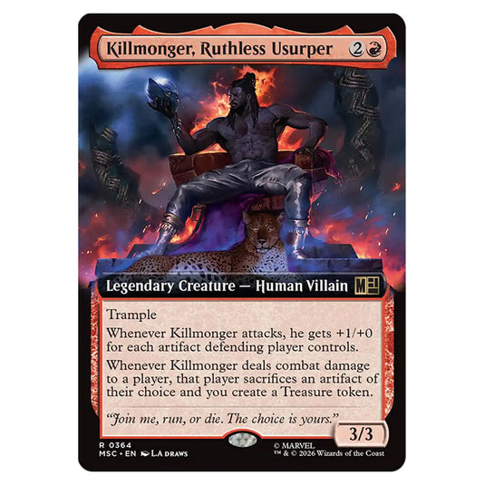 Killmonger, Ruthless Usurper 0364 card from the Magic The Gathering set Marvel Super Heroes Commander