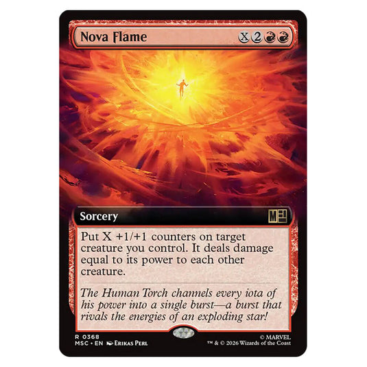 Nova Flame 0368 card from the Magic The Gathering set Marvel Super Heroes Commander