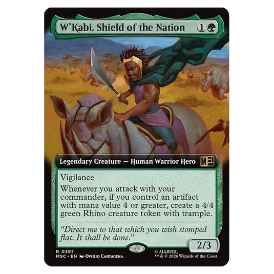W'Kabi, Shield of the Nation 0387 card from the Magic The Gathering set Marvel Super Heroes Commander