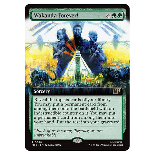 Wakanda Forever! 0388 card from the Magic The Gathering set Marvel Super Heroes Commander